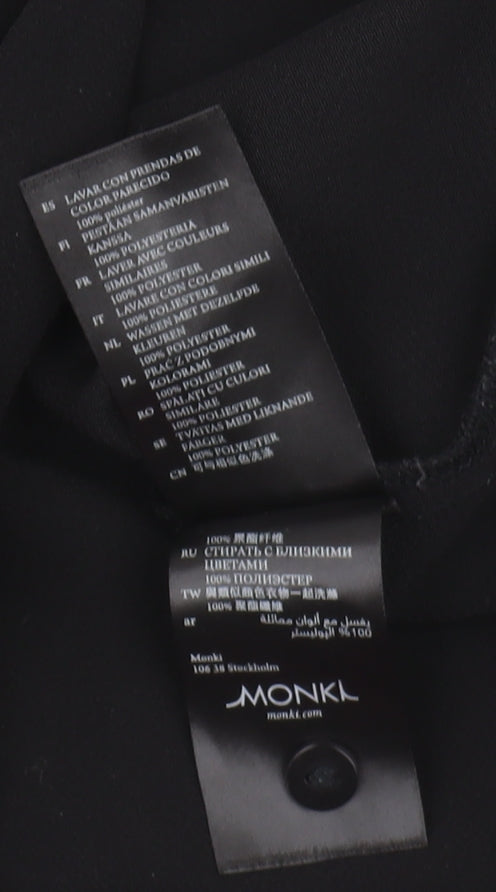 Monki Women's Black Shirt Dress M - Casual Elegance