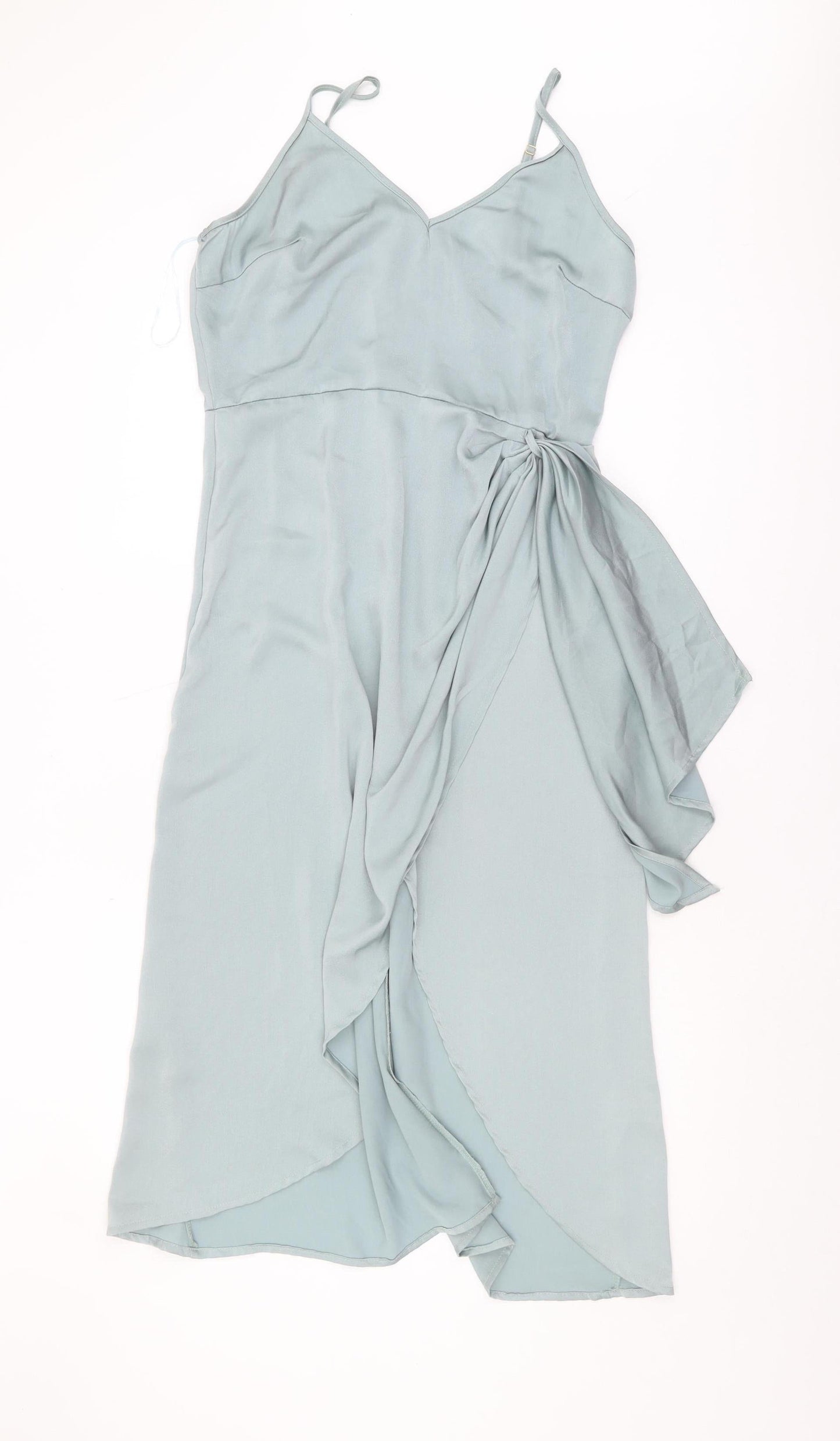 PrettyLittleThing Women's Blue Midi Slip Dress Size 12