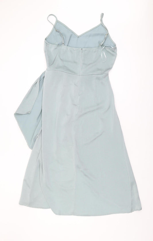 PrettyLittleThing Women's Blue Midi Slip Dress Size 12