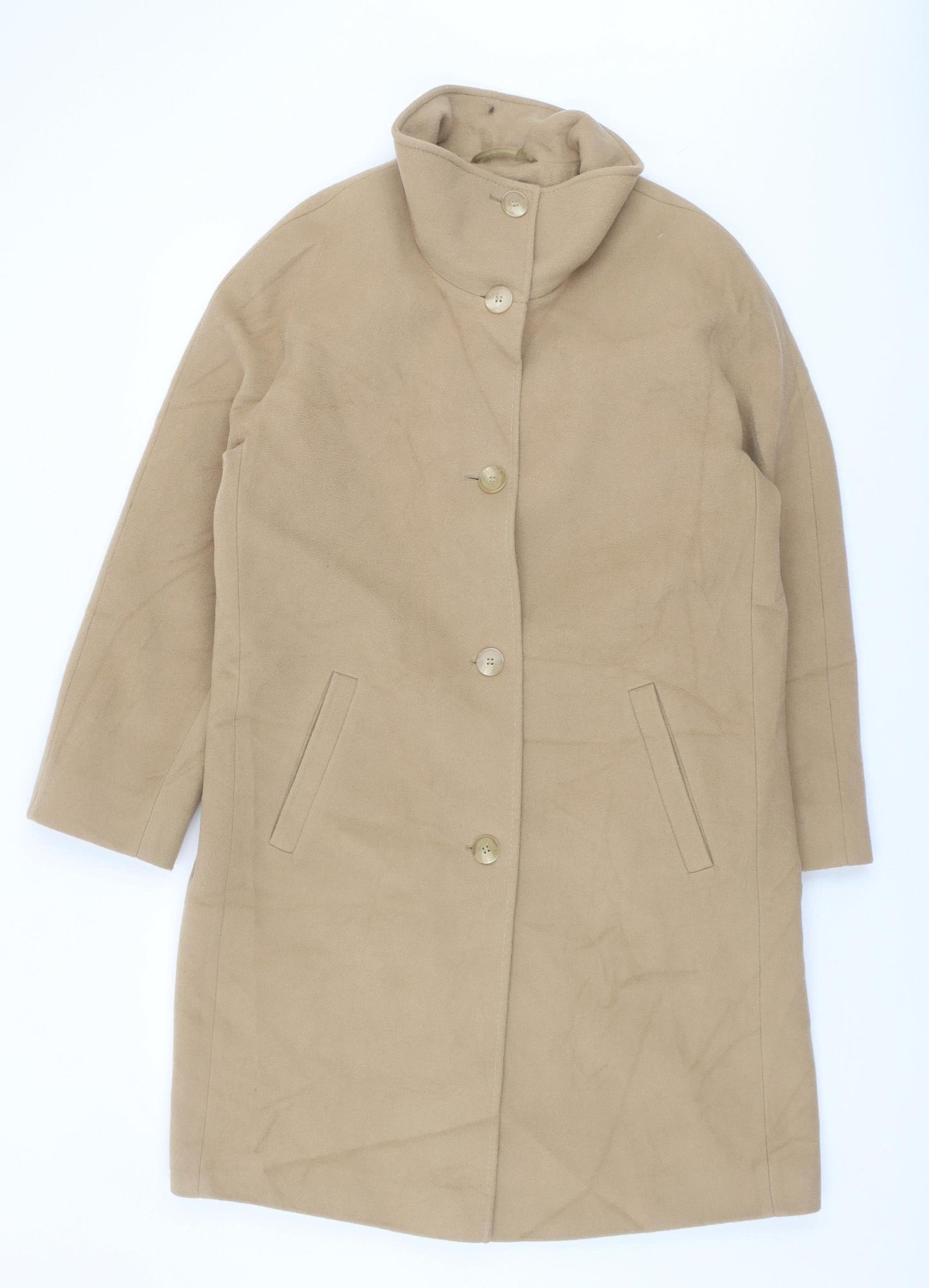 Womens UK Size 16 Marks and Spencer Beige Overcoat