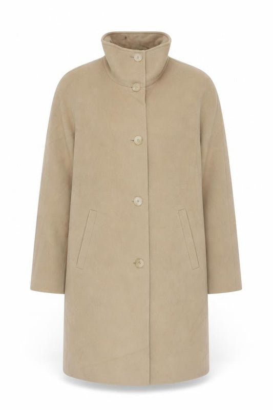 Womens UK Size 16 Marks and Spencer Beige Overcoat