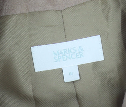 Womens UK Size 16 Marks and Spencer Beige Overcoat