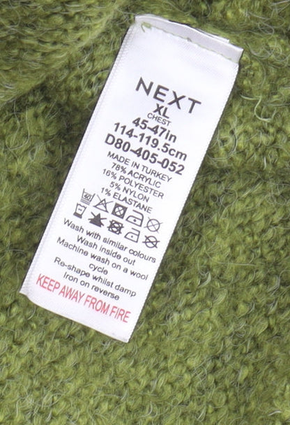 Next Men's Green Pullover Jumper XL Crew Neck