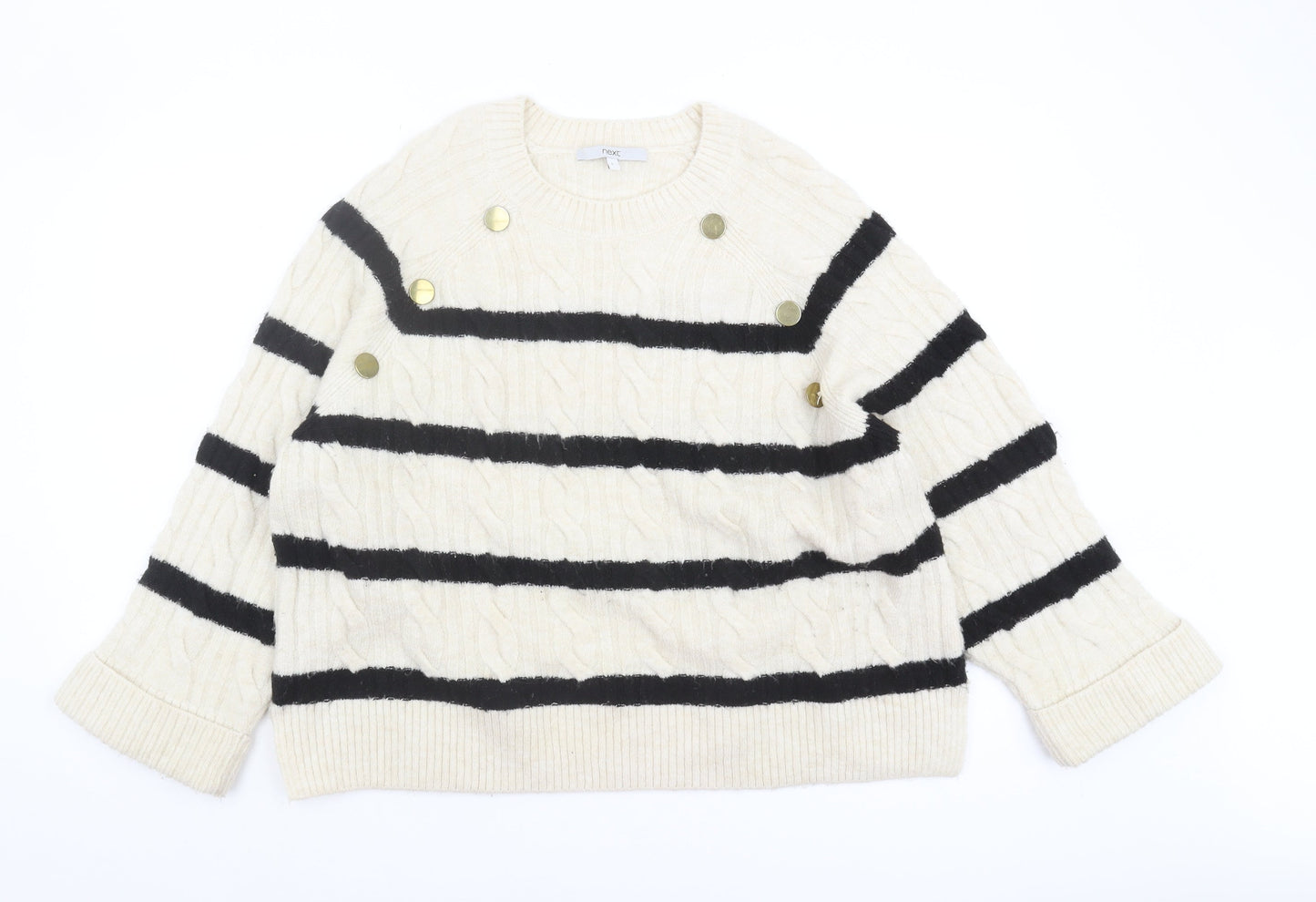 Womens UK Size L NEXT Ivory Pullover Jumper
