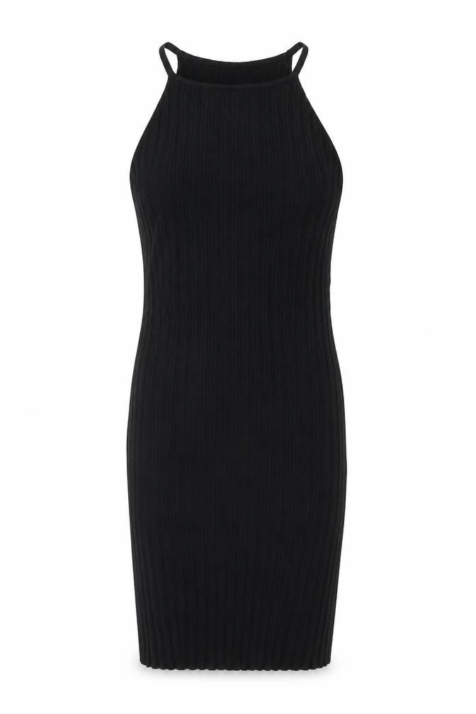 ASOS Design Women's Black Knit Sleeveless Dress UK 10