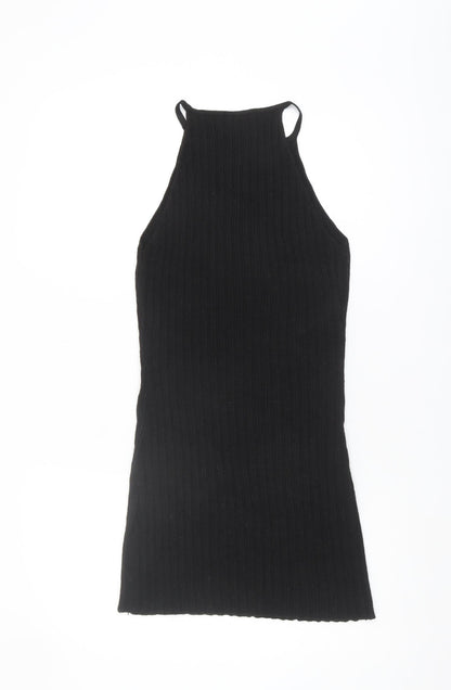 ASOS Design Women's Black Knit Sleeveless Dress UK 10