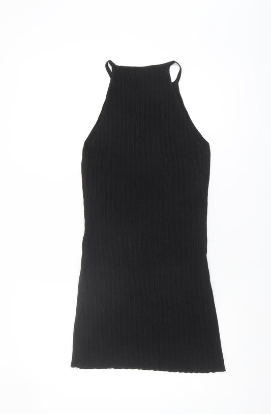 ASOS Design Women's Black Knit Sleeveless Dress UK 10