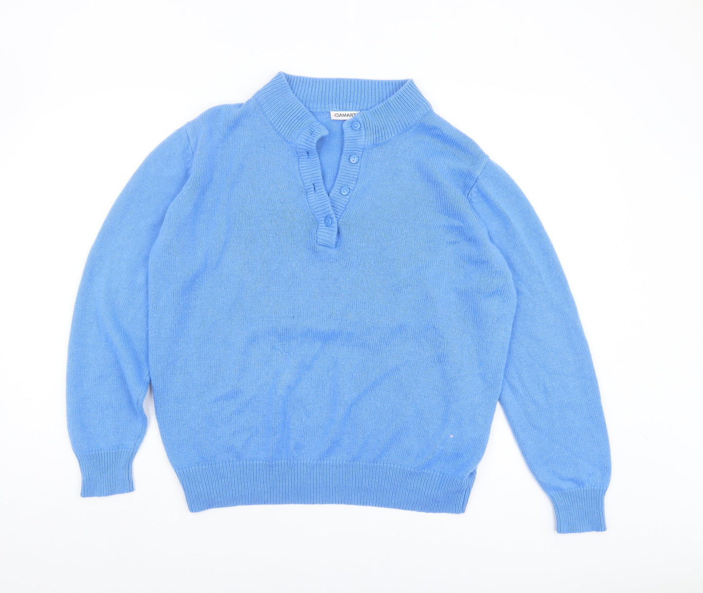 Damart Blue Henley Women's Jumper, Size 14