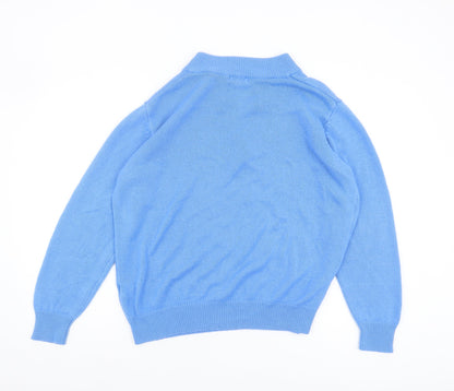 Damart Blue Henley Women's Jumper, Size 14