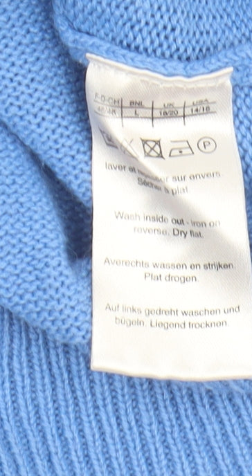 Damart Blue Henley Women's Jumper, Size 14