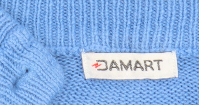 Damart Blue Henley Women's Jumper, Size 14