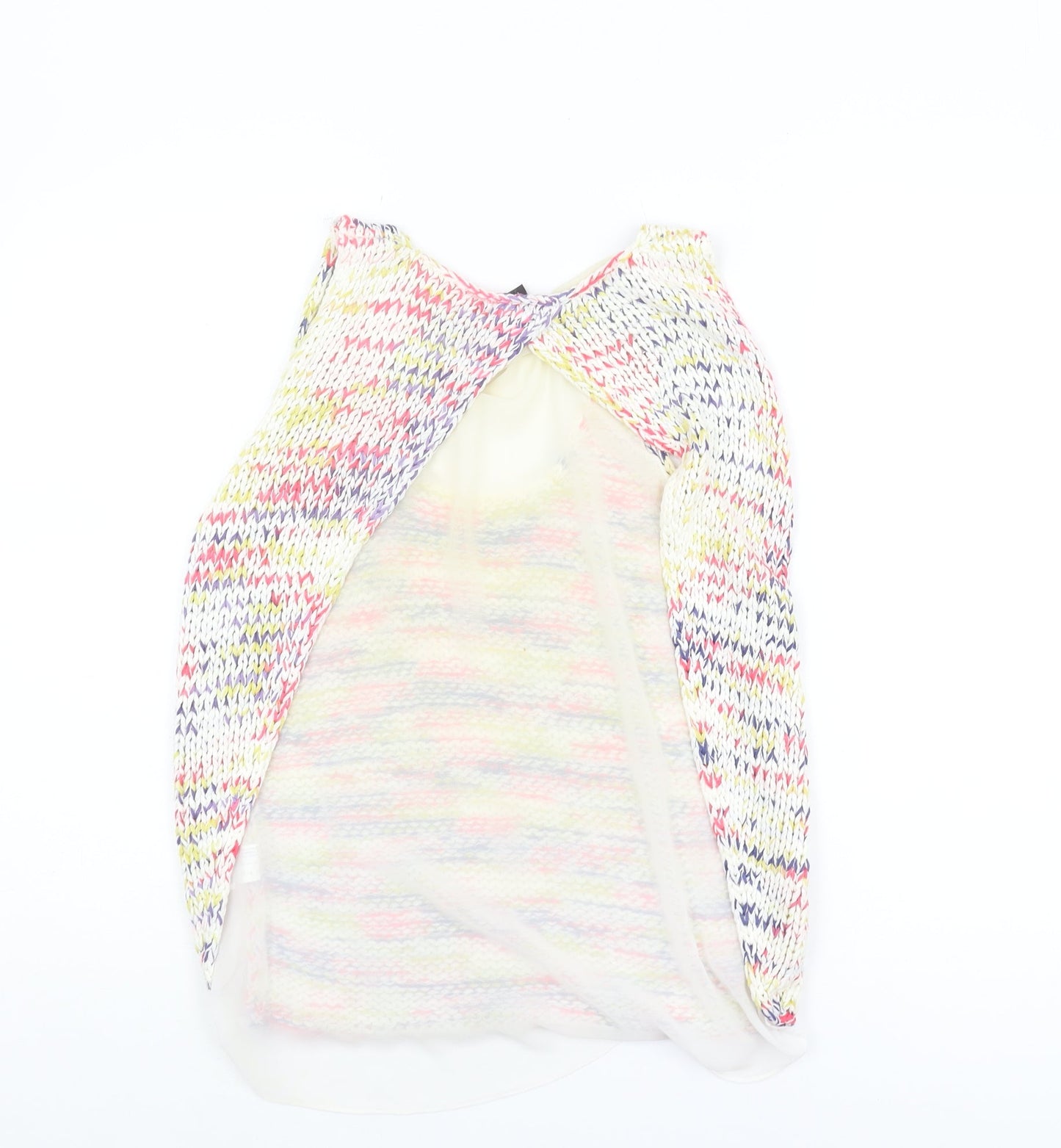 Bershka Women's Multicoloured Knit Tank Top M