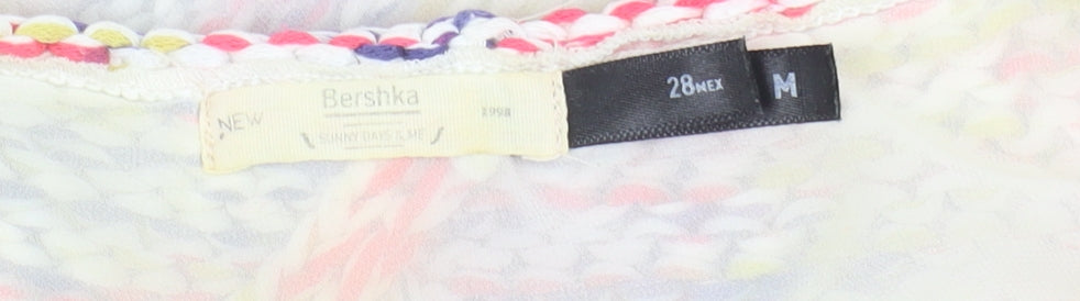 Bershka Women's Multicoloured Knit Tank Top M