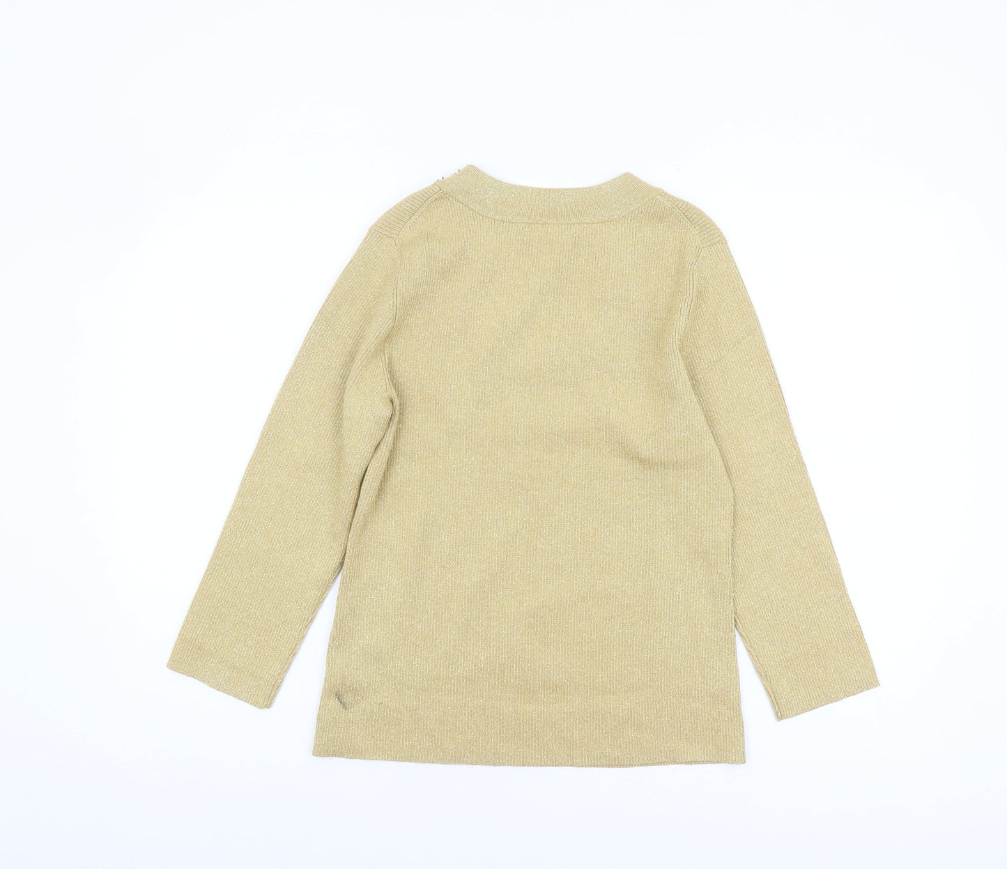 Cable & Gauge Women's Beige Studded Pullover Jumper L