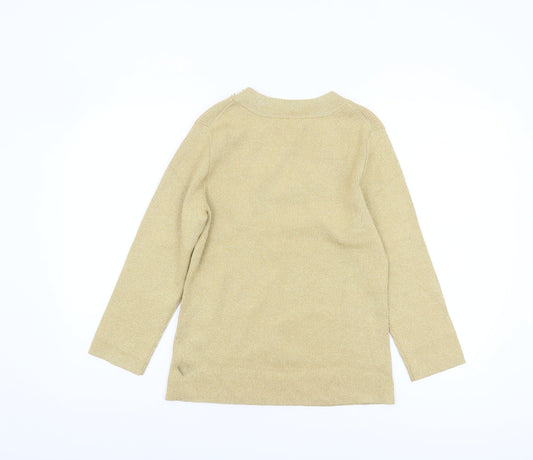 Cable & Gauge Women's Beige Studded Pullover Jumper L