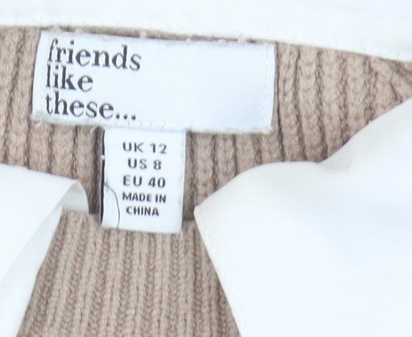 Womens UK Size 12 friends like these Beige Pullover Jumper