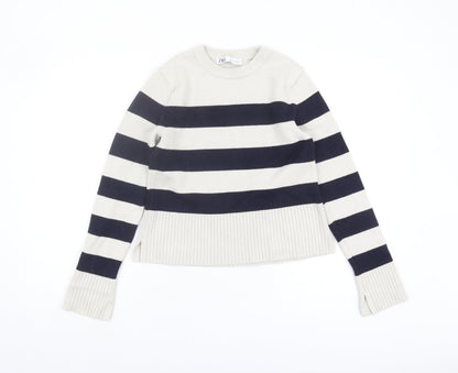 Womens UK Size M Zara Multicoloured Pullover Jumper
