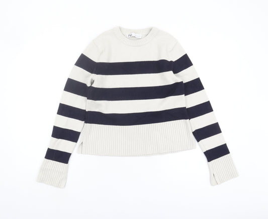 Womens UK Size M Zara Multicoloured Pullover Jumper