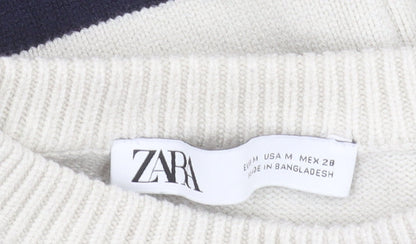 Womens UK Size M Zara Multicoloured Pullover Jumper
