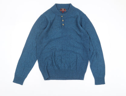 Womens UK Size S NEXT Blue Henley Jumper