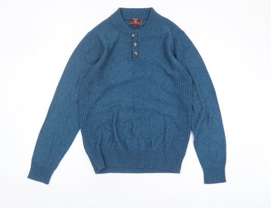 Womens UK Size S NEXT Blue Henley Jumper