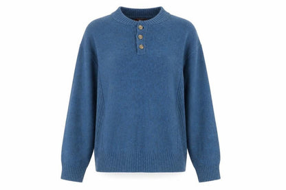 Womens UK Size S NEXT Blue Henley Jumper