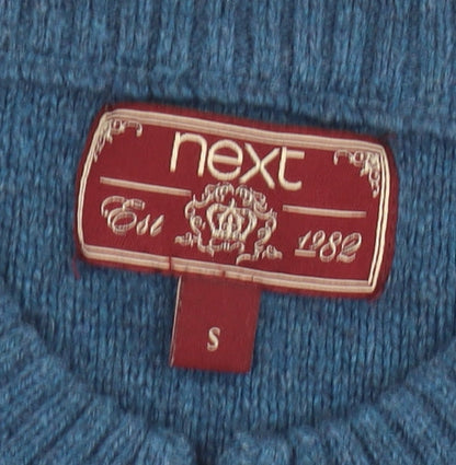 Womens UK Size S NEXT Blue Henley Jumper