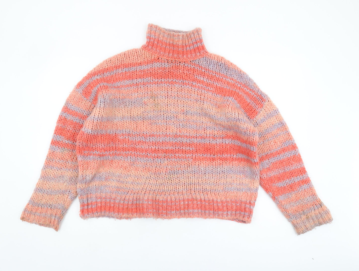 Womens UK Size S Bershka Multicoloured Pullover Jumper