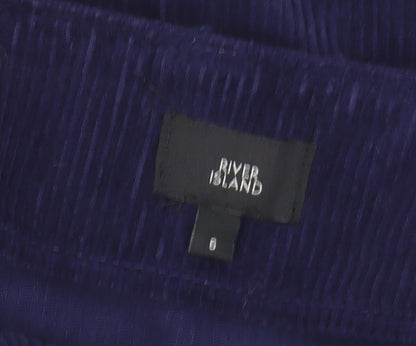 Womens UK Size 6 River Island Mini Corduroy Skirt