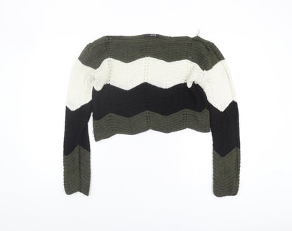Womens UK Size S Quiz Multicoloured Pullover Jumper
