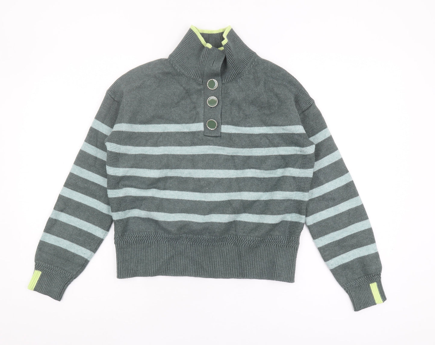 Womens UK Size S NEXT Grey Henley Jumper