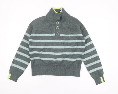 Womens UK Size S NEXT Grey Henley Jumper
