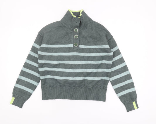 Womens UK Size S NEXT Grey Henley Jumper