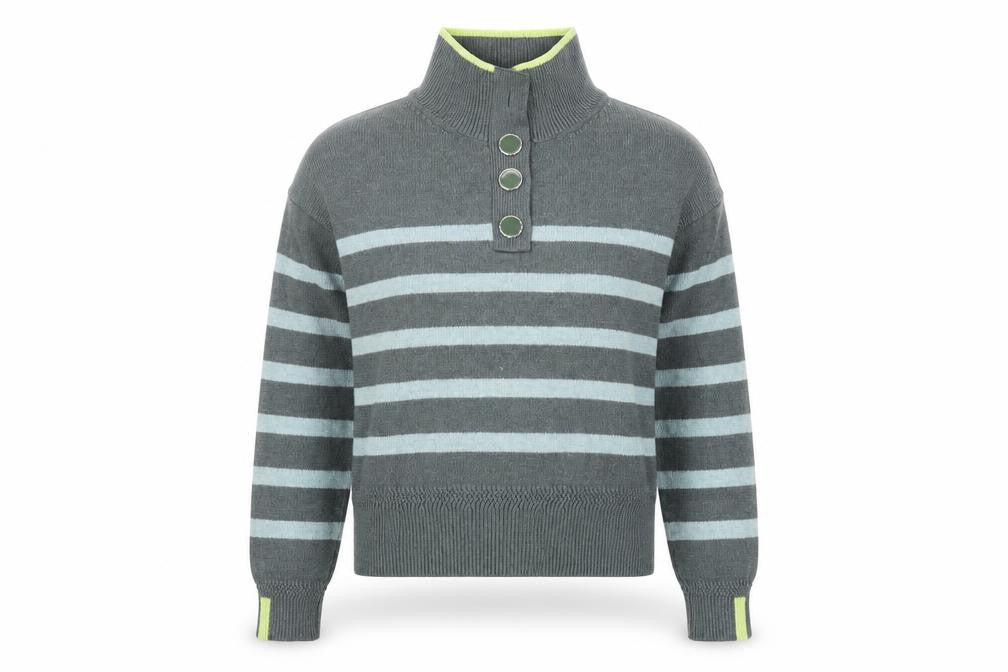 Womens UK Size S NEXT Grey Henley Jumper