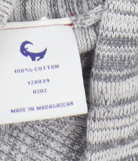 Old Khaki Men's Grey Hooded Pullover Jumper Size L