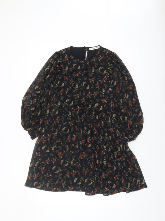 Abercrombie & Fitch Women's Black Floral A-Line Dress XS