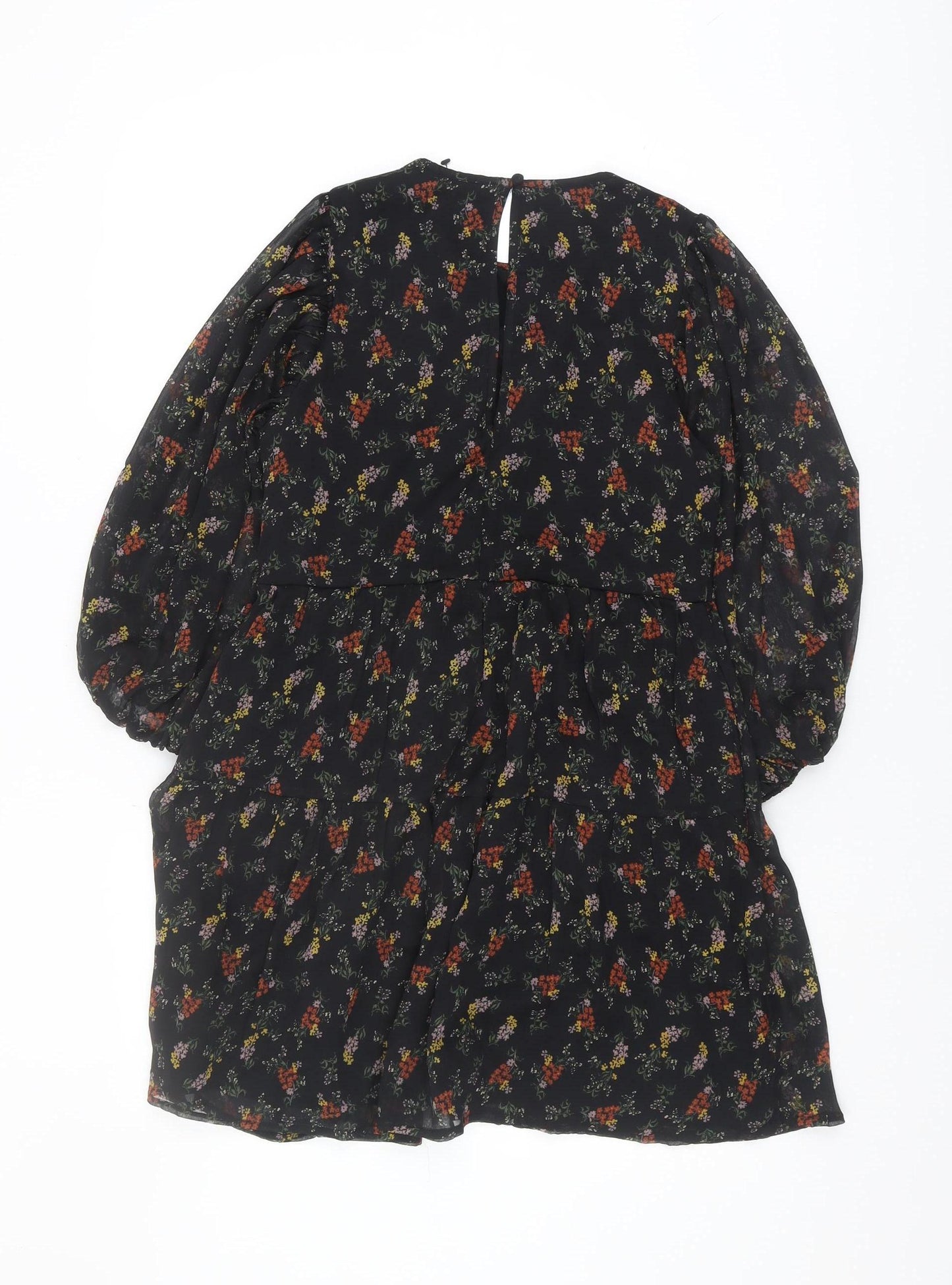 Abercrombie & Fitch Women's Black Floral A-Line Dress XS