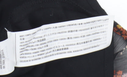 Abercrombie & Fitch Women's Black Floral A-Line Dress XS