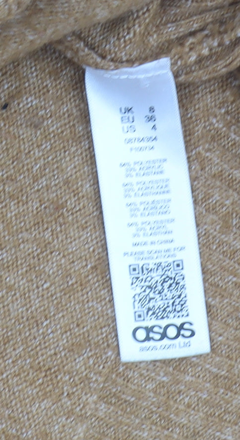 Womens UK Size 8 ASOS Brown Pullover Jumper