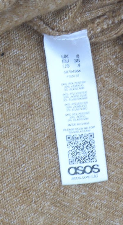 Womens UK Size 8 ASOS Brown Pullover Jumper