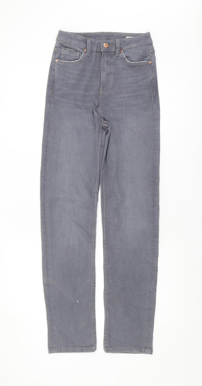 Womens UK Size 8 Marks and Spencer Regular Fit Straight Grey Jeans