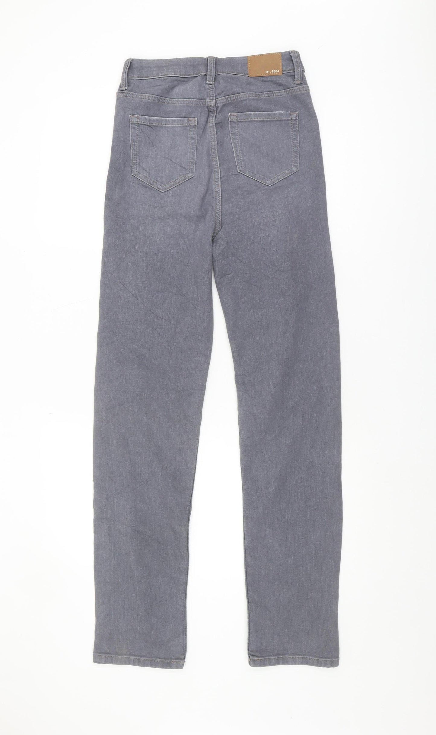 Womens UK Size 8 Marks and Spencer Regular Fit Straight Grey Jeans