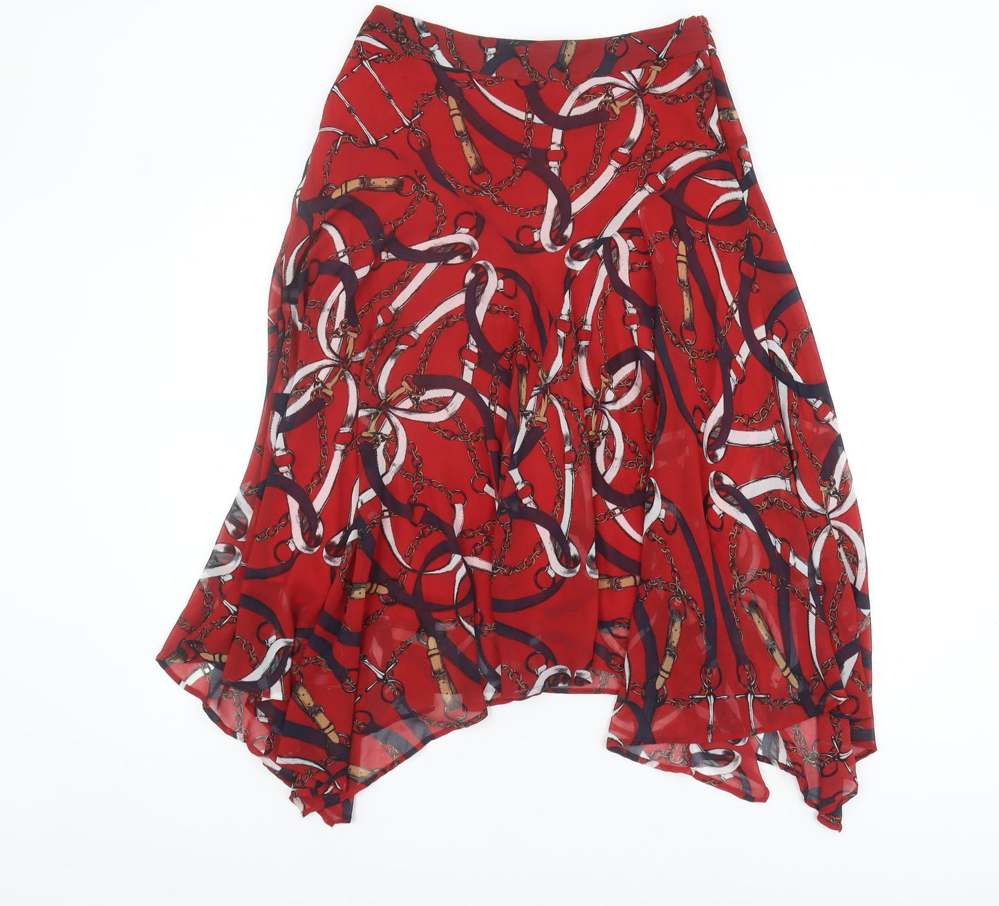 Marks and Spencer Women's Red Size 8 Geometric Skirt