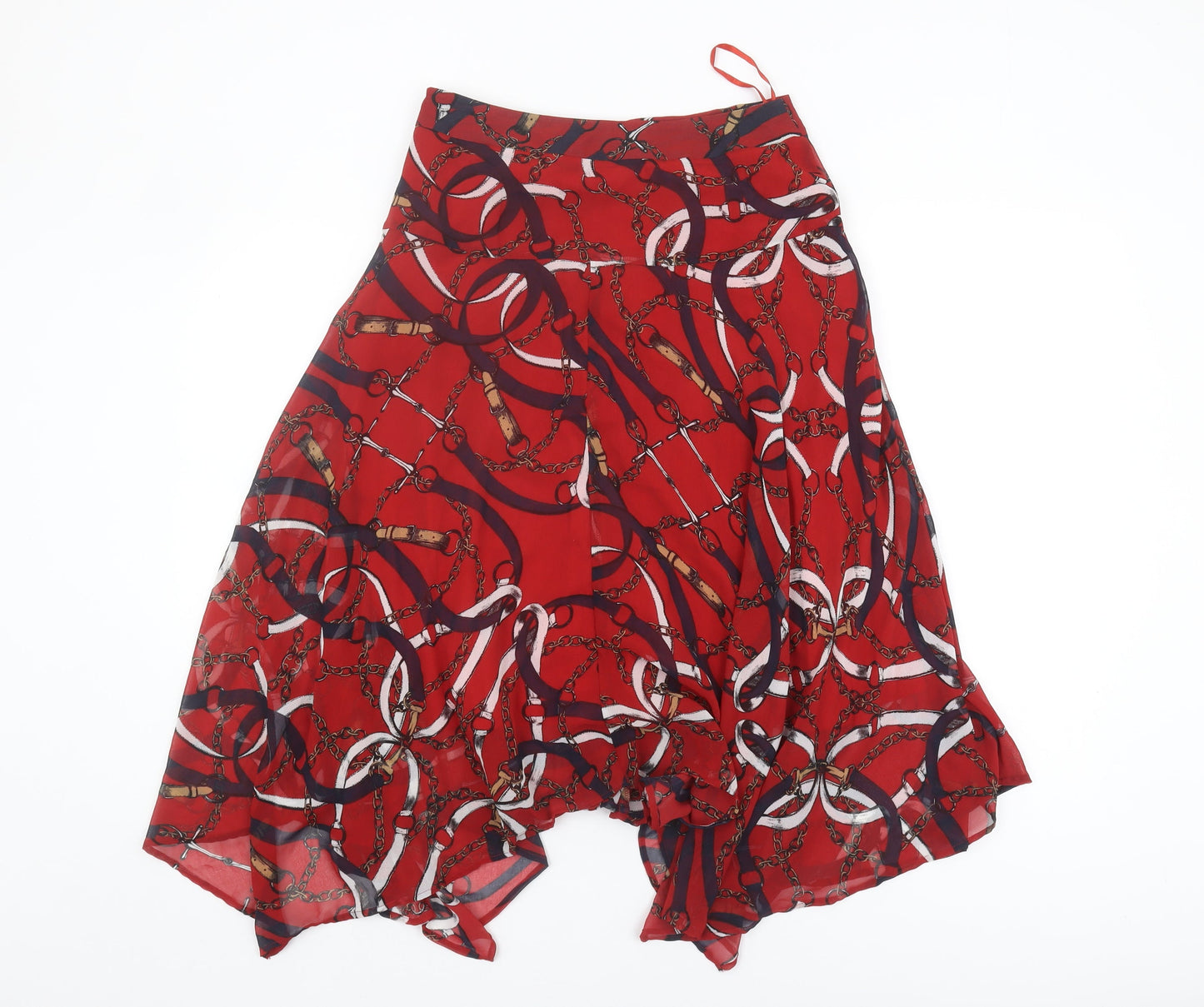 Marks and Spencer Women's Red Size 8 Geometric Skirt