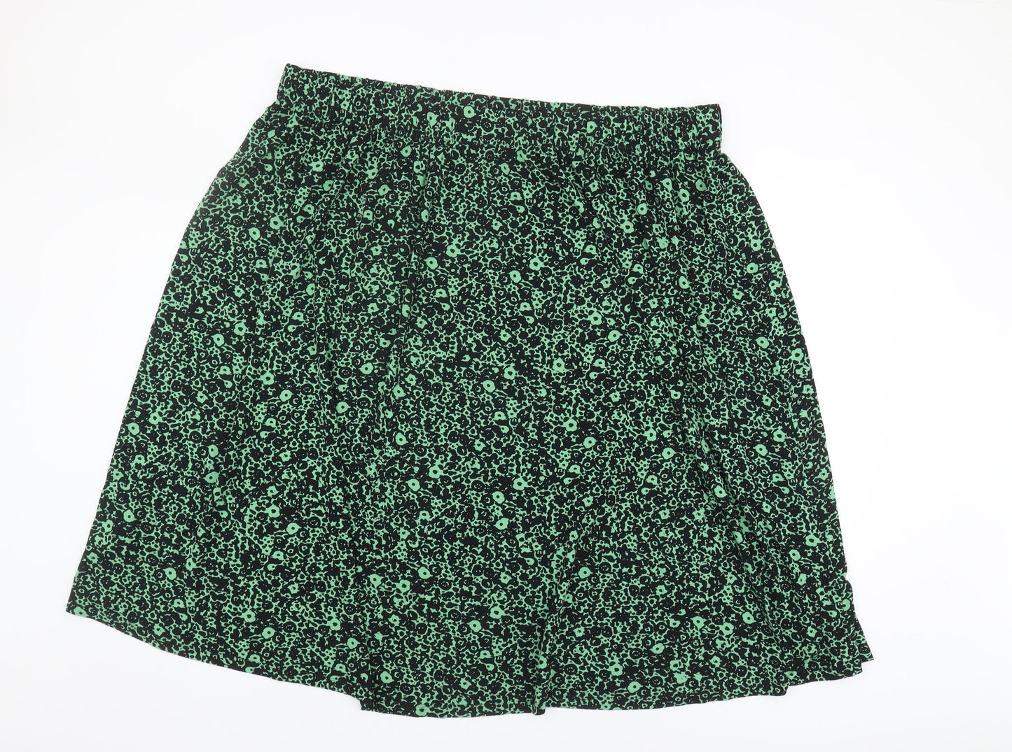 Marks and Spencer Women's Green Floral Skirt Size 16