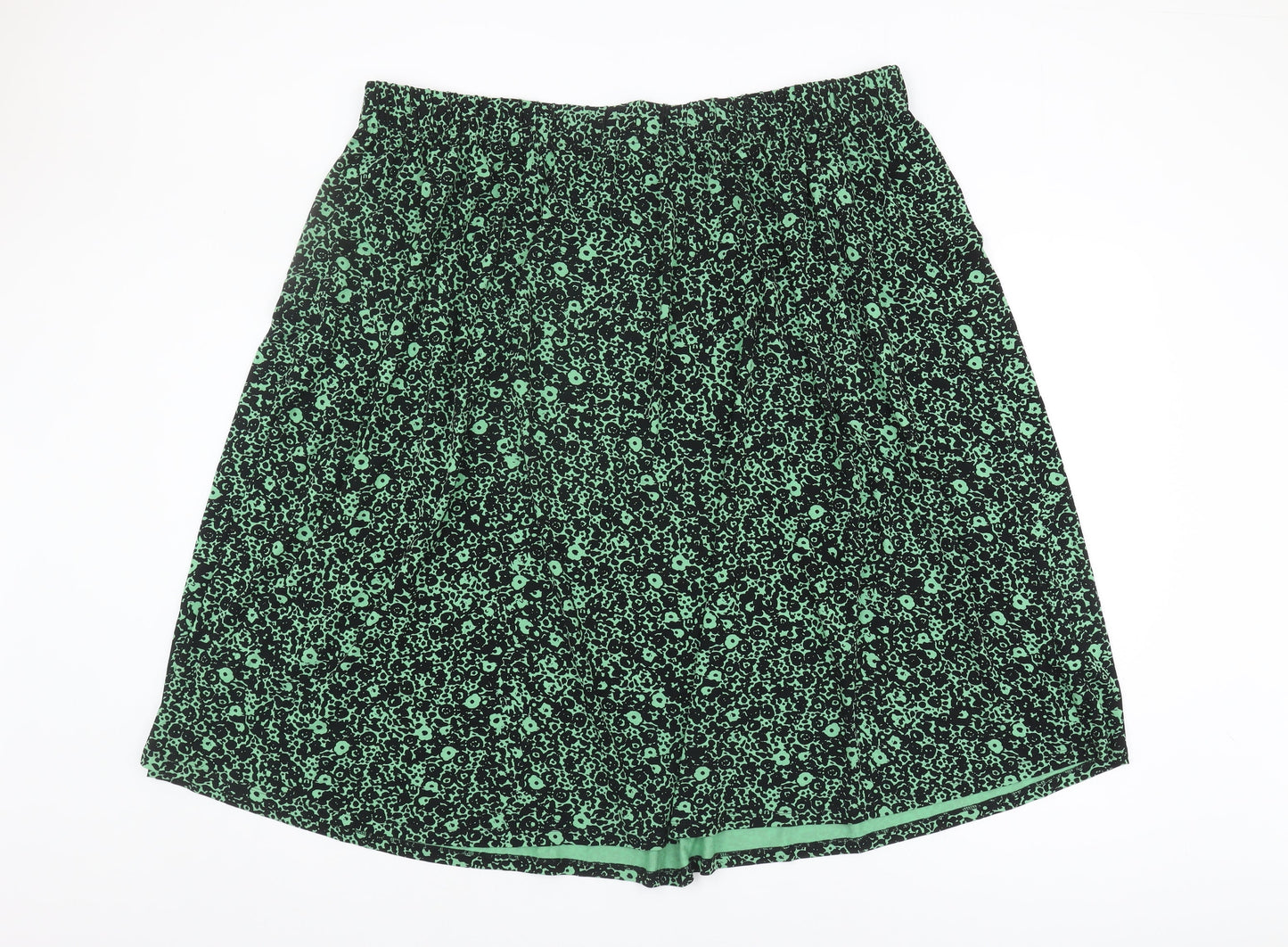 Marks and Spencer Women's Green Floral Skirt Size 16