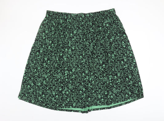 Marks and Spencer Women's Green Floral Skirt Size 16
