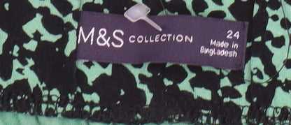 Marks and Spencer Women's Green Floral Skirt Size 16