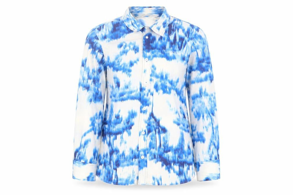 Womens UK Size 12 Zara Blue Basic Button-Up