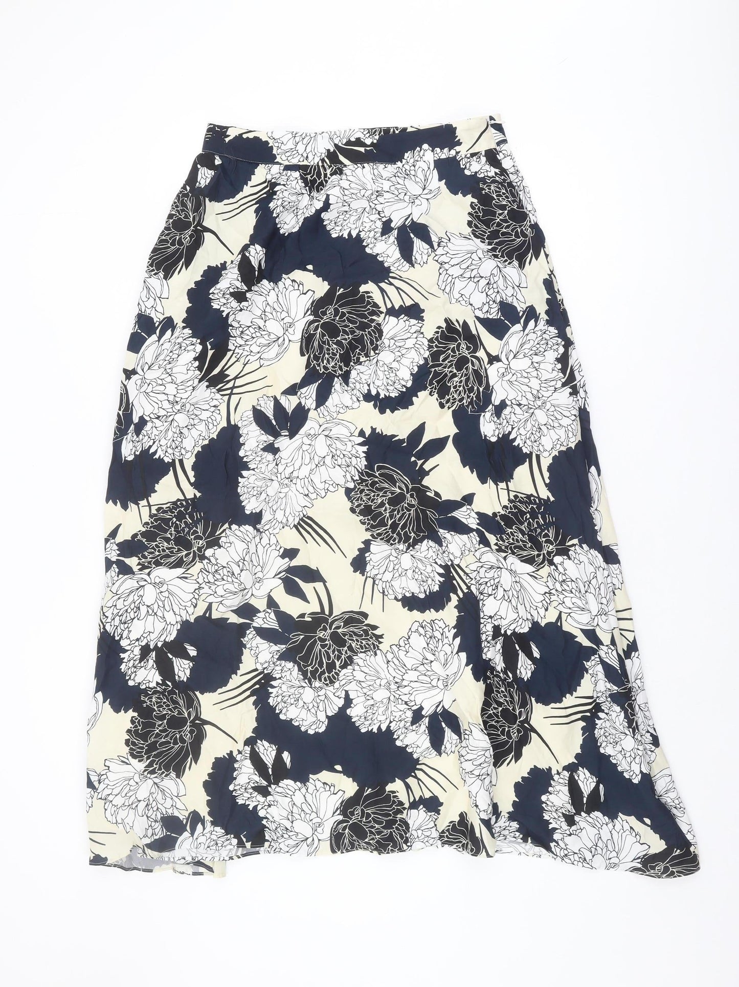 Marks and Spencer Women Black Floral Skirt Size 10